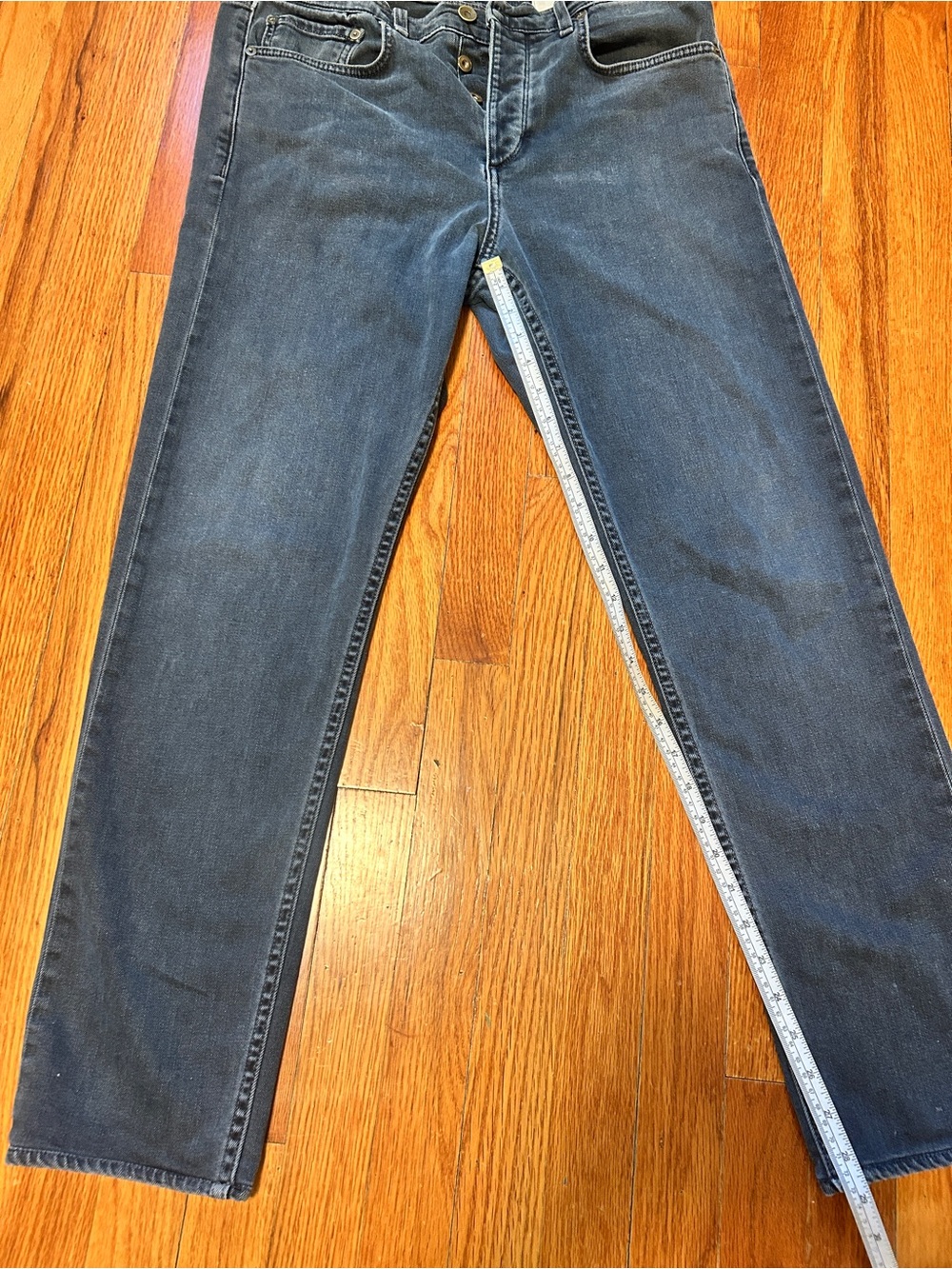 rag & bone "Minna" Standard Issue Slim Fit Dark Wash Gray Stretch Denim Jeans 33
